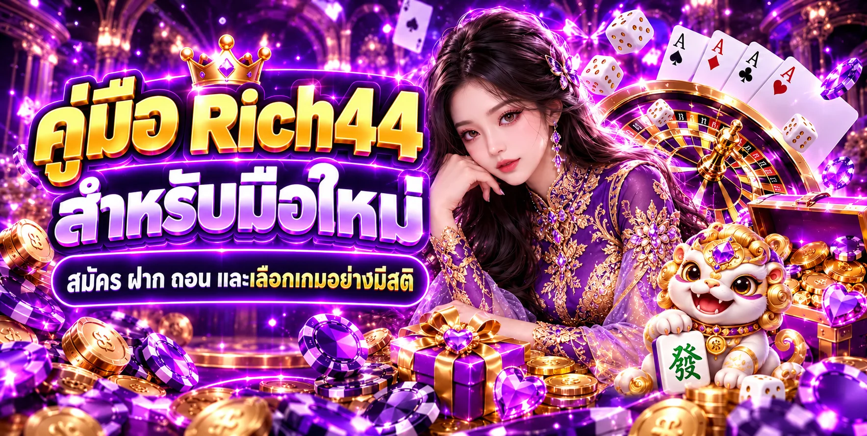 Rich44 คู่มือมือใหม่ สมัคร ฝาก ถอน และเลือกเกม